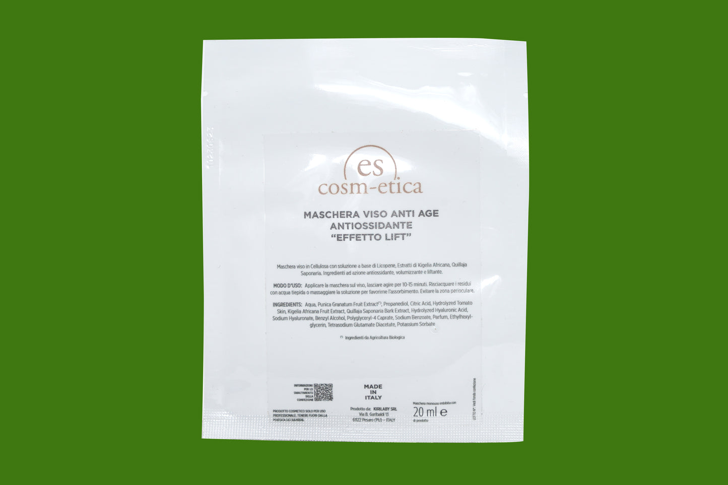 (A) Maschera Viso Anti Age Antiossidante "Effetto Lift"